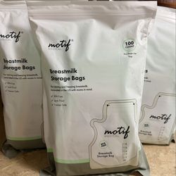 3 packs of  100 count breast milk storage bags