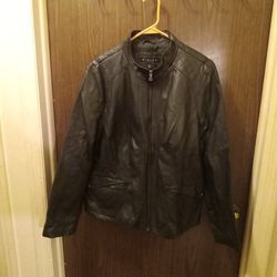 Glacca Womens Black Leather Jacket Size 1x 