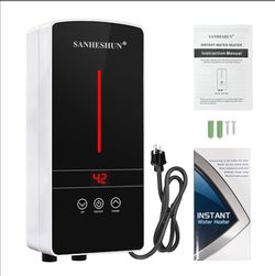 Tankless Water Heater Electric, 3000W 110V Instant Hot Water Heater, LED Touch Screen