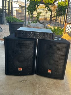 Rockville passive speakers+ power amp