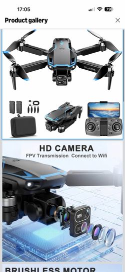 Drone with Camera for Kids Adults Beginners with 2 Batteries FPV RC Mini Drone One-Key Take Off/Landing 3 Speeds 360° Flip