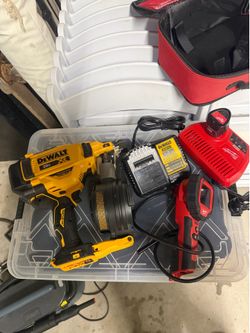 Dewalt 20v picket gun and a Milwaukee scope camera