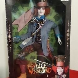 Barbie Collector Disney Alice in Wonderland Movie Mad Hatter Doll Johnny Depp