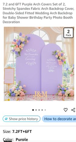 Arch covers  set of 2 purple