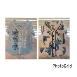 2  CHILDRENS STITCH JERSEYS SIZE 7-8 IN GREAT CONDITION 