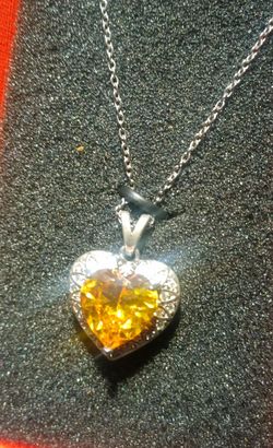 CITRINE HEART PENDANT