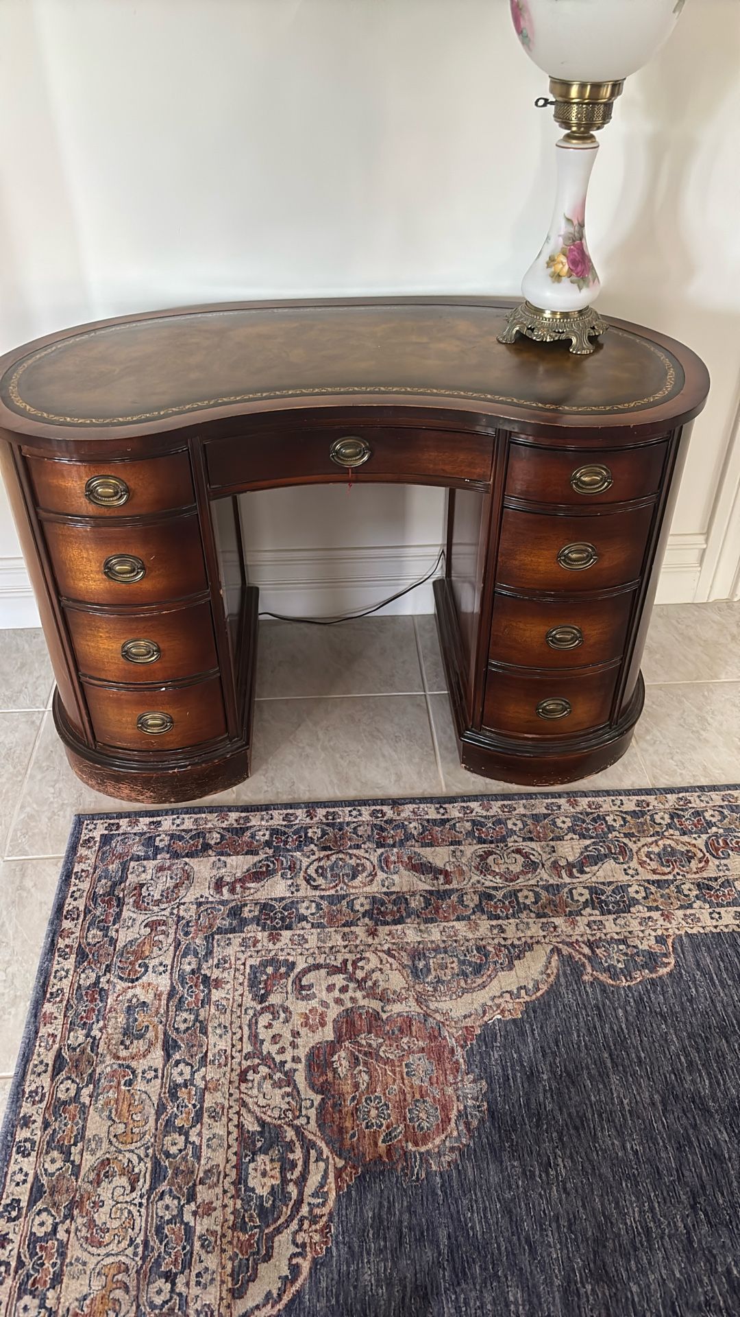 Beautiful Kidney shaped Antique desk
