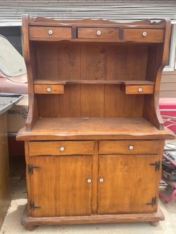 wooden hutch