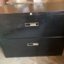 2-drawer Latera l File Cabinet.  Black. Excellent Condition.