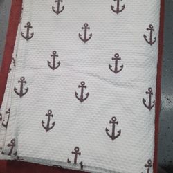 Imbroidered Heavy Duty Cloth Shower Curtain Cover 