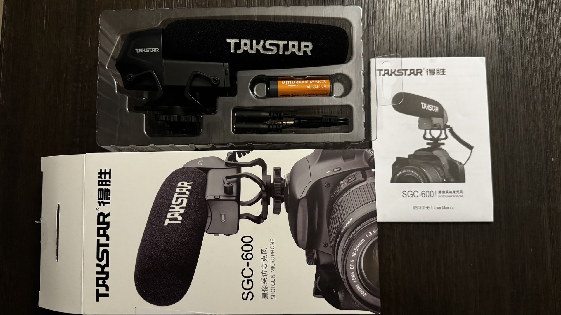 TAKSTAR SGC-600 Video Microphone, Mini Shotgun Mic, Professional Camera Microphone for iPhone, Android Phone, Canon/Nikon/Sony Camera&Camcorder, Video