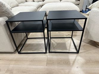2)End tables / black metal Matt finish