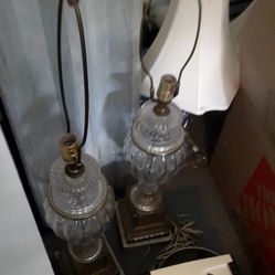 ANTIQUE LAMPS (X2) 