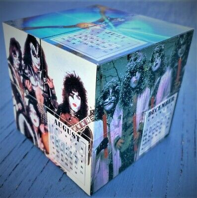 KISS Band Office Desk Toy Cube Mental Block Calendar 2001 Gene Ace Peter Paul