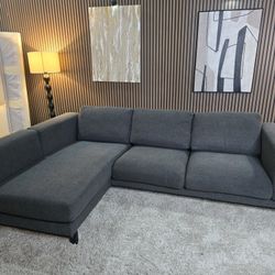 Ikea Nockeby Chaise Sectional Sofa Dark Gray