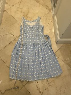 calvin klein polka dot dress blue PRE-ORDER - Ingenue Dress in Light Blue w/White Polka Dots main image 1