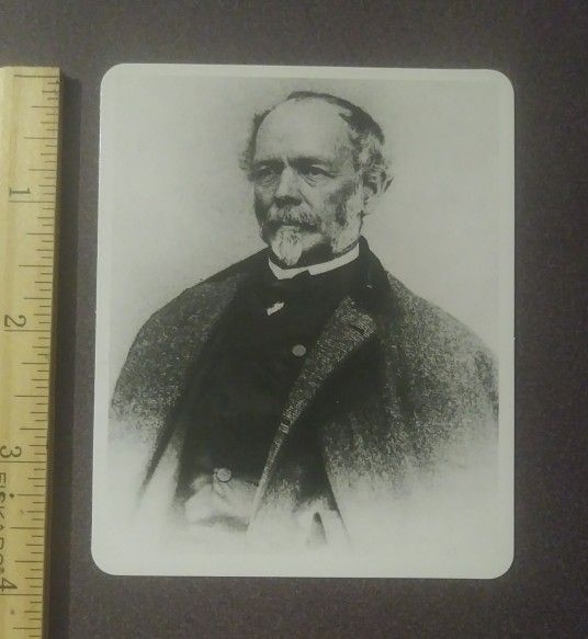Civil War U.S. Joseph Eggleston Johnston Brigadier General Knowledge Card Vintage Collectible Black White Photo Portrait