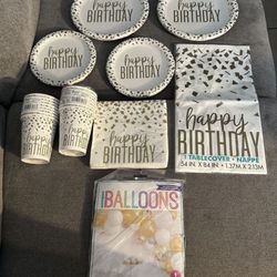 White And Gold Party Supplies