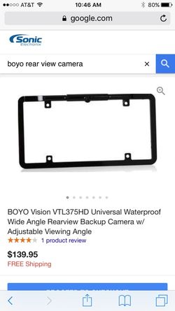 Rear view tag camera