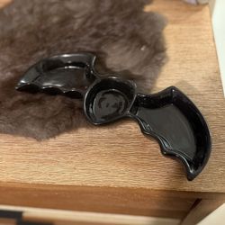 Ceramic Bat Jewelry Holder Dish Bowl Halloween Decor