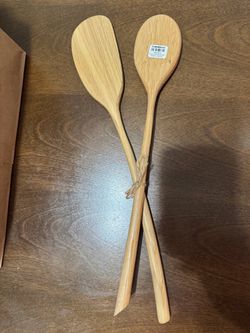 NEW crate and barrel salad spoons