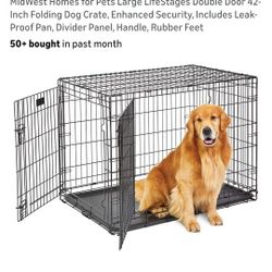 MIDWEST 42" DOG CRATES THREE AVAILABLE WILL FIT LARGE to X-LARGE DOGS