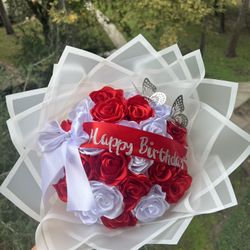Red and white bouquet 