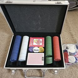 Poker Set In Case With Extra Chips