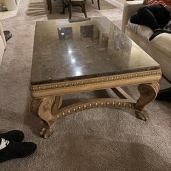 Marble Coffee Table With Two Side Tables