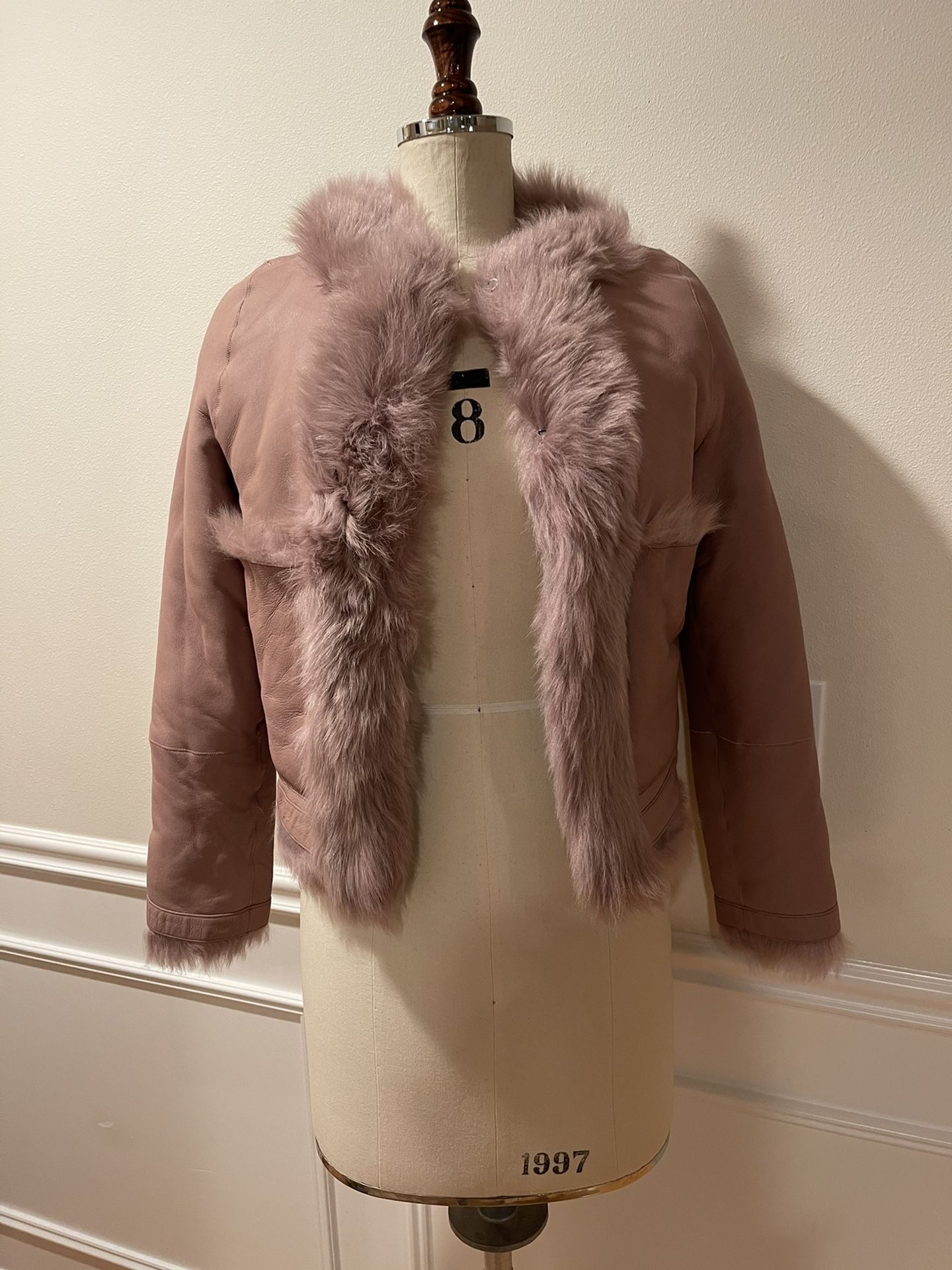 Vince Double Sided real fur coat/Suede