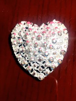 Silver Valentine Brooch