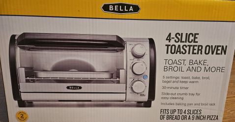 BELLA 4 Slice Toaster Oven is perfectly designed for your kitchen counter