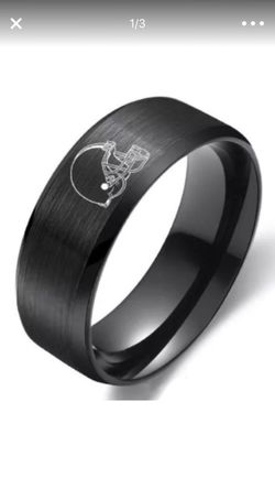 Cleveland Browns black Titanium Ring