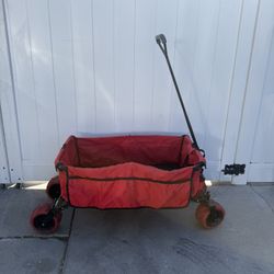 Creative Outdoor Red Foldable Wagon 