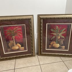 Palm tree gold frame photo