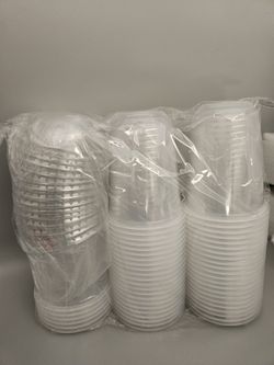 Disposable Cups With Lids And Black Forks