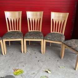 (ASK ABOUT DELIVERY) Natural Maple wood Dining Chairs