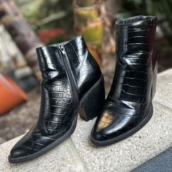 Madden Girl Black Faux Leather Booties