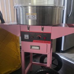 Cotton Candy Machine  W/Dome Lid, Cart, Supplies, And Plenty Of Sugar