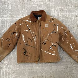 Vintage Jackson Pollock inspired Detroit Carhartt jacket