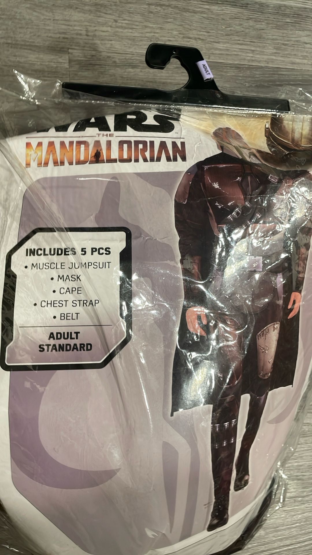 Disney Star Wars Mandalorian Adult Halloween Costume – One Size Fits Most (Up to 44, L/XL)