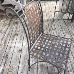 Sturdy rot-iron chair Set Of 4