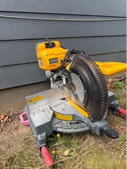 Chop Saw (12" Dewalt Saw, with Table Stand and new blade