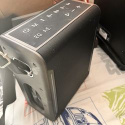 Portable Karaoke, Machine With Two Mics& Carry Case