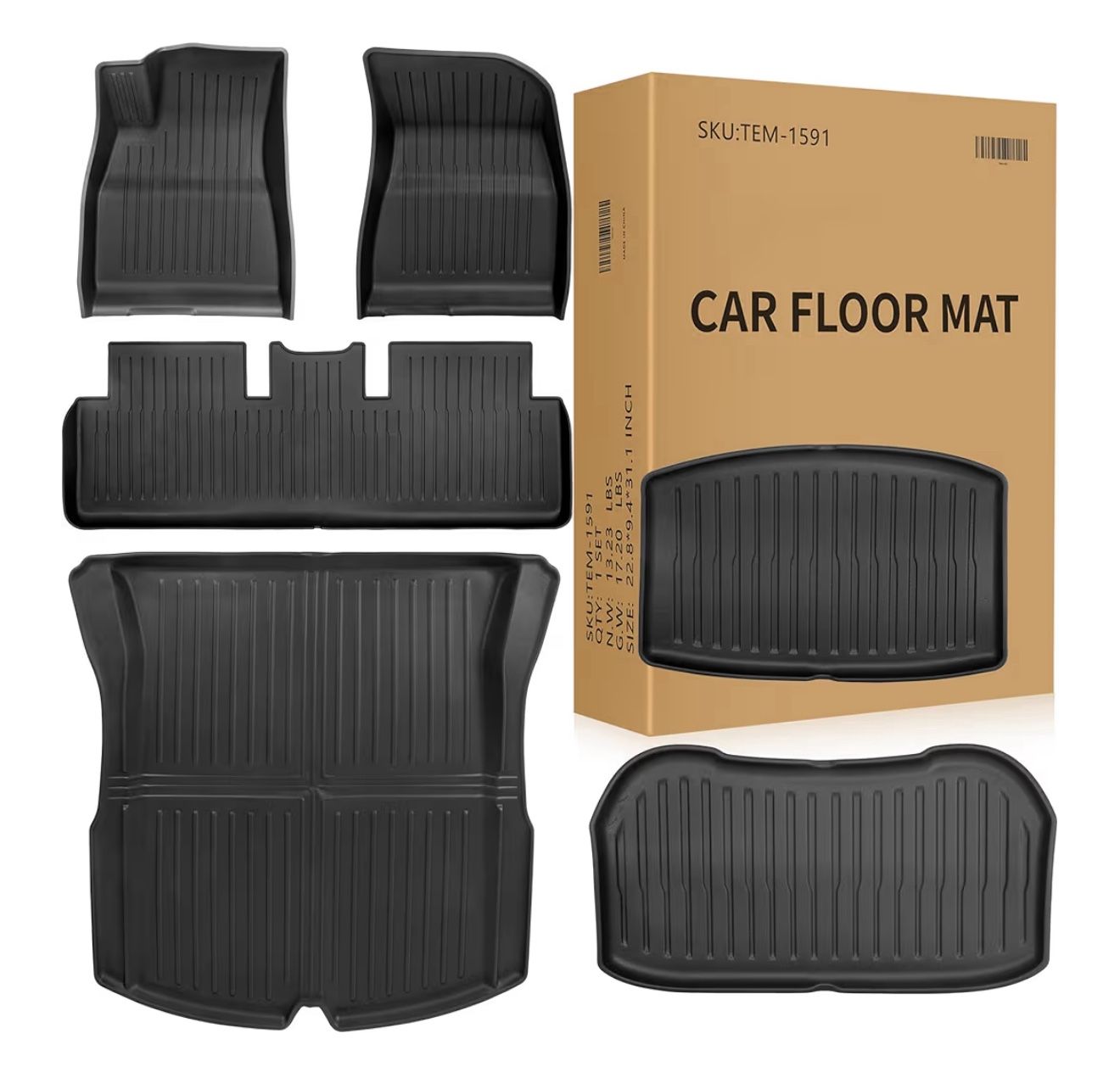 Tesla all weather Floor Mats Fits 2025-2024