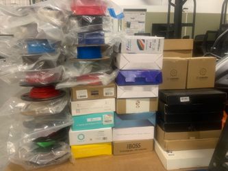 Huge 3D Printer Filament Lot + PEI Build Plates Creality
