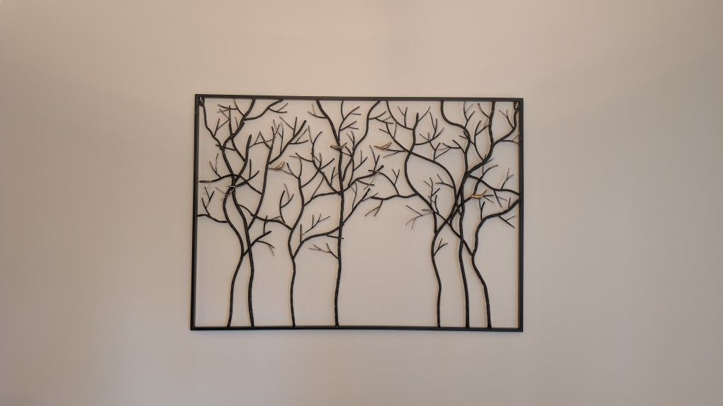 3D sculpture trees wall art (Cash Only)
