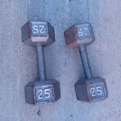 2x 25 Lbs. Weight Dumbbells  New