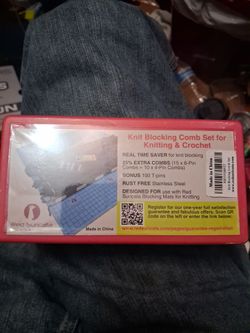 Knit blocking comb set for kitting & crochet