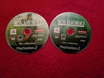 Playstation 2 Metal gear solid 3: disc 1 and disc 2